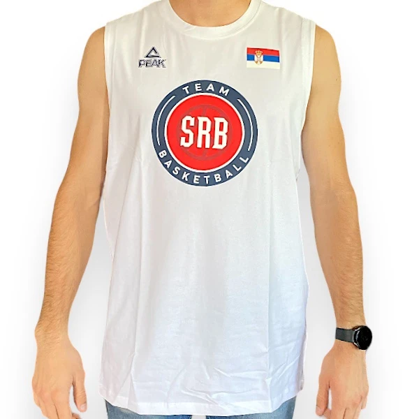 BASKETBALL REPRESENTATION SHIRT OF SERBIA - WHITE, PEAK-1