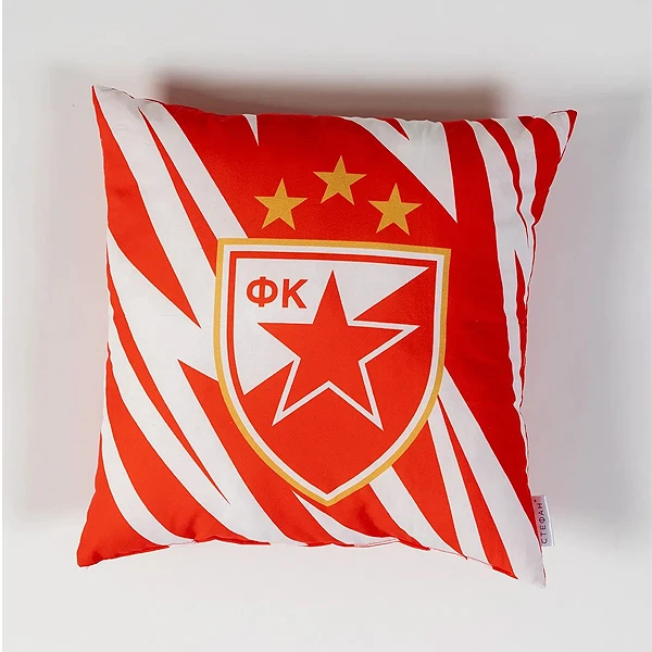 FC RED STAR DECORATIVE PILLOW RED-WHITE-1