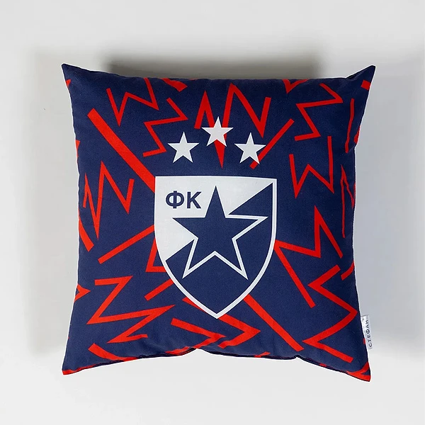 FC RED STAR ORNAMENTAL PILLOW NAVY-1