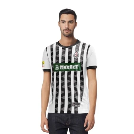 FK PARTIZAN JERSEY 24/25 HOME BLACK WHITE REPLICA WITH PRINT-2