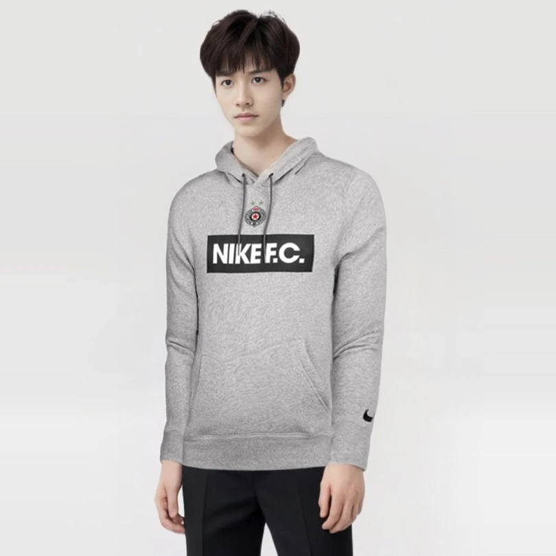 FC PARTIZAN GREY HOODIE WITH PRINT-2