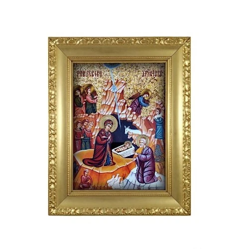 ICON OF THE BIRTH OF CHRIST, CHRISTMAS 38x32 cm - gilded-1