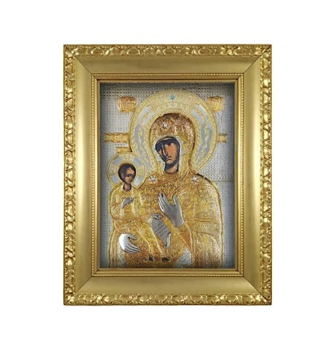 ICON OF THE HOLY MOTHER OF TEA POT 38x32 cm - gilded-1