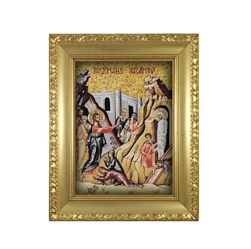 ICON OF THE RESURRECTION OF LAZAREVO, LAZAREV'S SATURDAY 38x32 cm - gilded-1