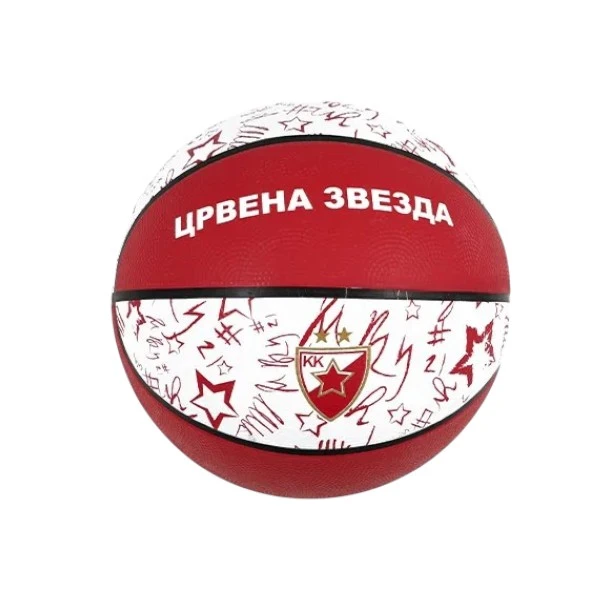 KK CRVENA ZVEZDA LOPTA GUMENA SARENA GRB-1