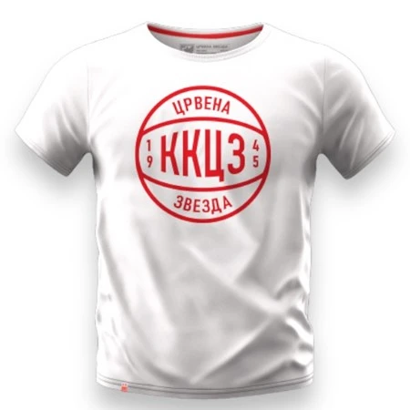 KK RED STAR T-SHIRT BALL KKCZ WHITE-1