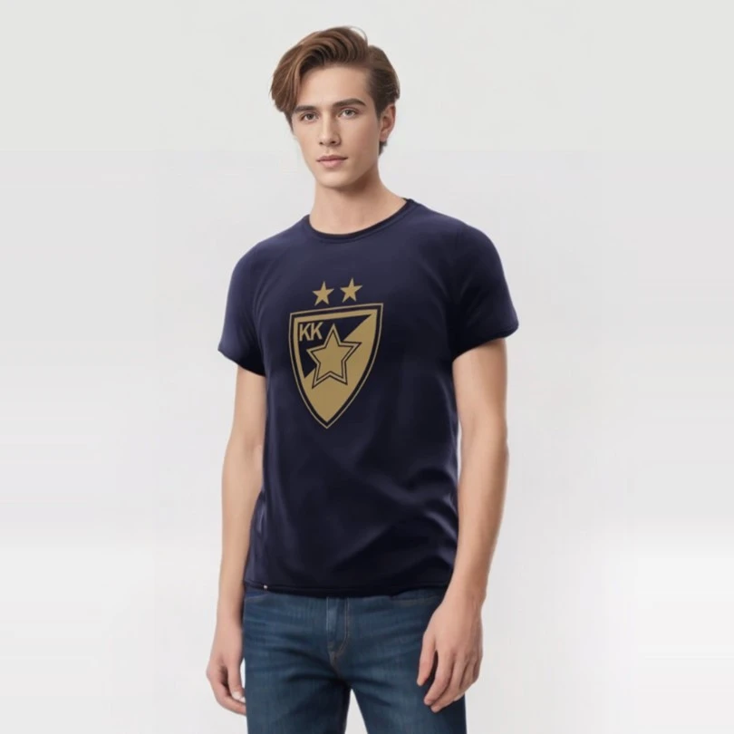 BC RED STAR T-SHIRT GOLDEN COAT OF ARMS NAVY BLUE-2