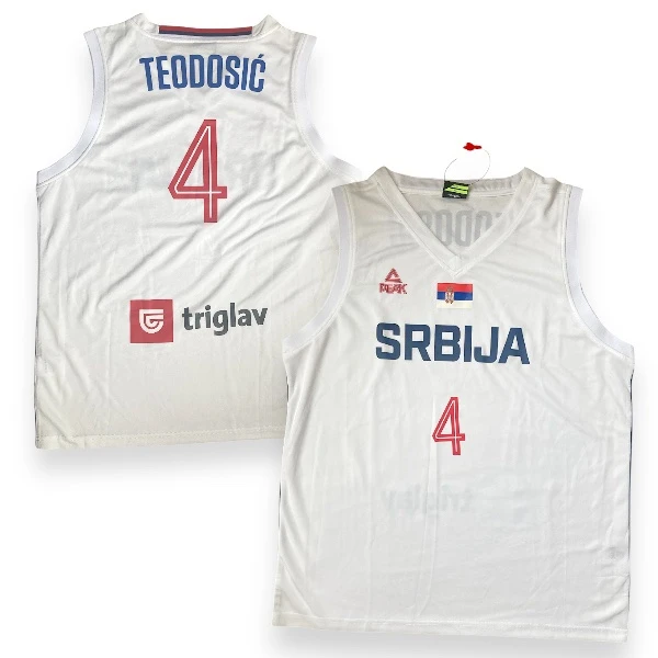 BASKETBALL JERSEY SERBIA MENS PEAK TEODOSIC 4 WHITE-1