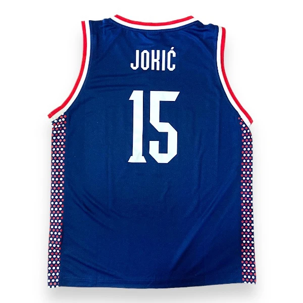 SERBIA OI 2024 BASKETBALL JERSEY - MEN'S, BLUE, PEAK, WITH PRINT-2