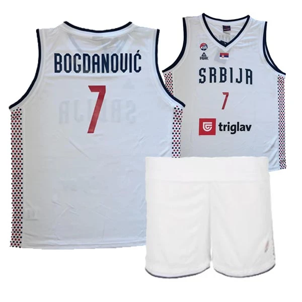  BASKETBALL KIT JERSEY AND SHORTS OF SERBIA BOGDANOVIĆ 7 WHITE-3