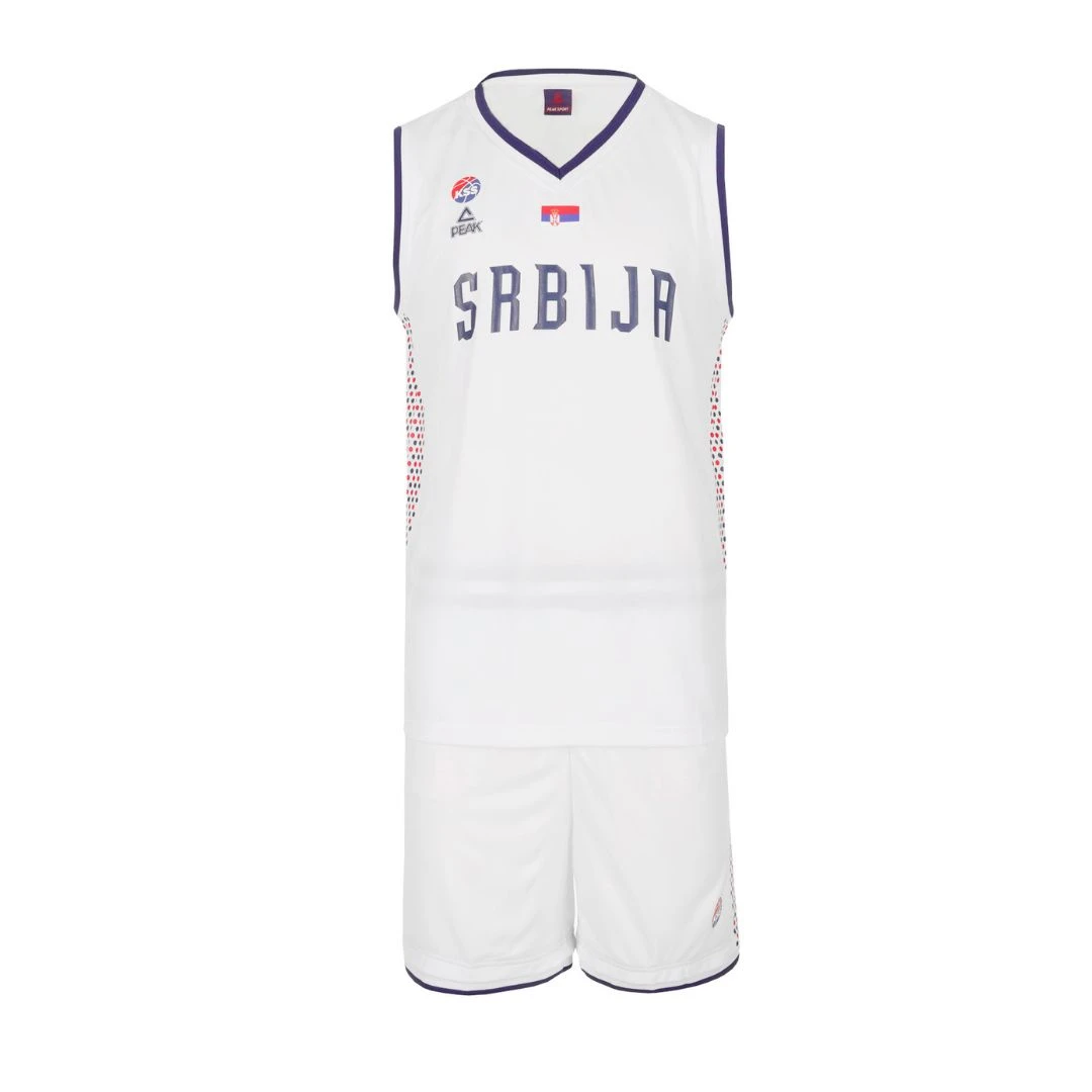  BASKETBALL KIT JERSEY AND SHORTS SERBIA OI 2024 WHITE-1