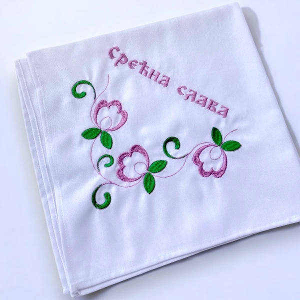 CLOTH FOR CELEBRATION CAKE, EMBROIDERED CANVAS-1