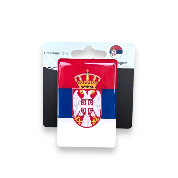 MAGNET WITH 3D STICKERS COAT OF SERBIA-1