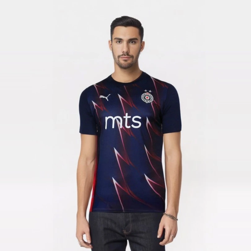  Official Away Jersey of FK Partizan - Burgundy-Blue Classic by Puma-3