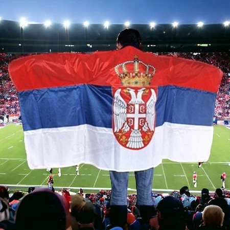 Navijačka Zastava Srbije za oblačenje-2