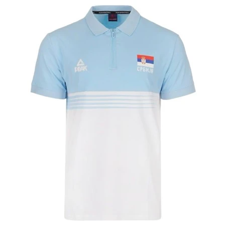 POLO SHIRT OF THE BASKETBALL REPRESENTATION OF SERBIA 2024 - BLUE - WHITE-1