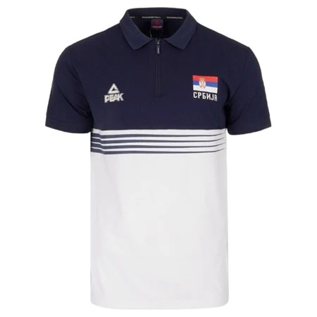 POLO SHIRT OF THE BASKETBALL REPRESENTATION OF SERBIA 2024 - NAVY - WHITE-1