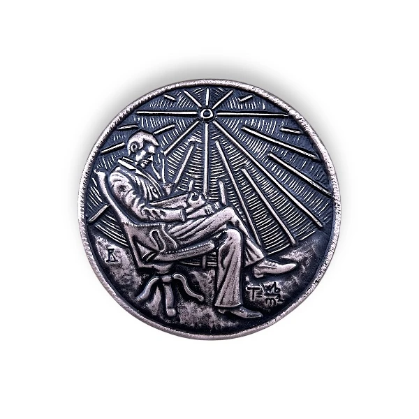 SOUVENIR MAGNET ROUND TESLA-1