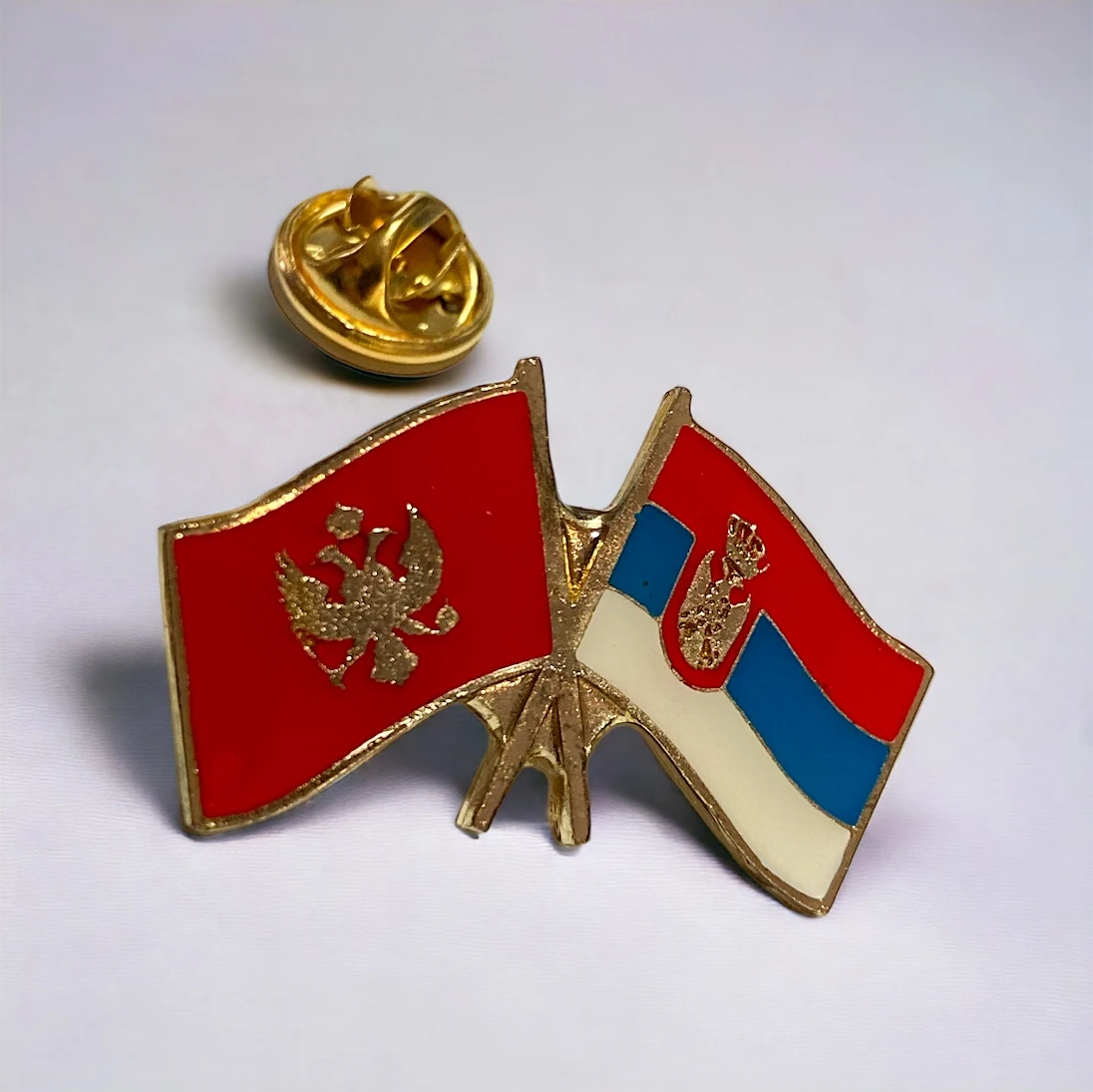 SERBIA - MONTENEGRO FLAG BADGE-1