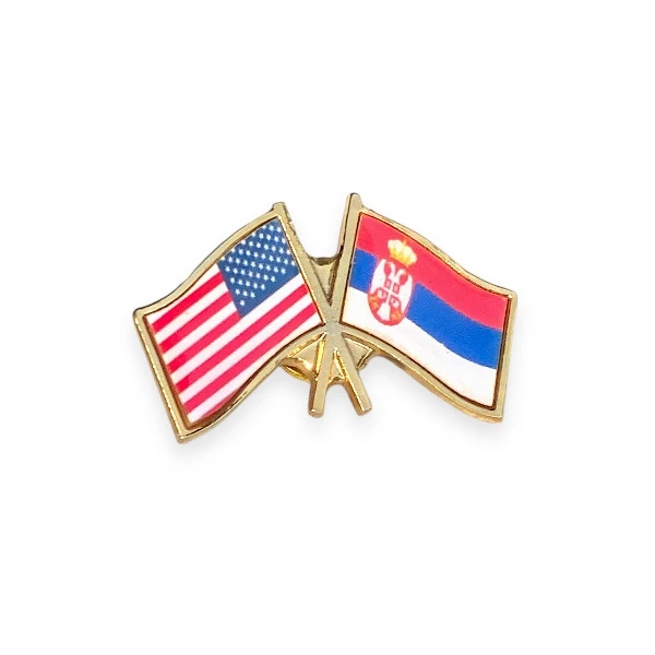 SERBIA - USA FLAG BADGE-3