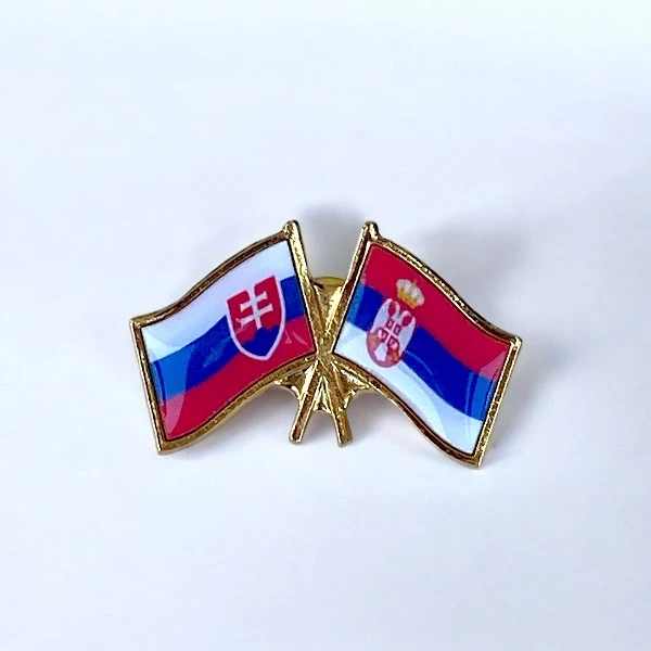 SERBIA - SLOVAKIA FLAG BADGE-3